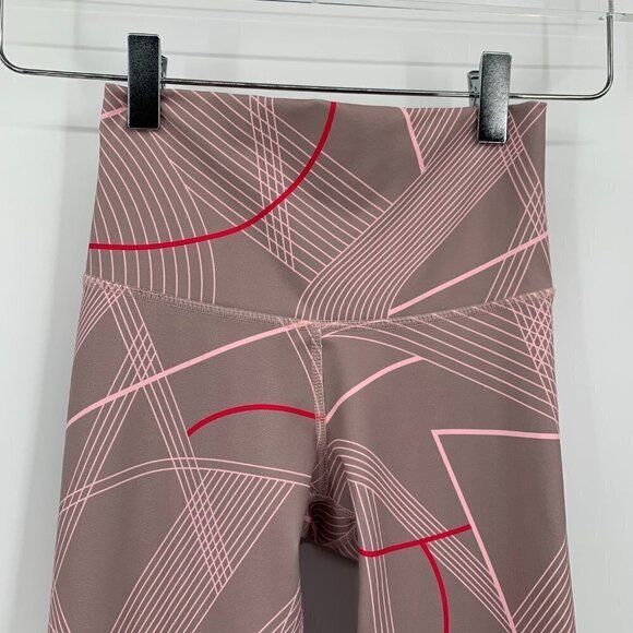 DYI pink gray compression leggings active lines woman XS - Picture 2 of 4